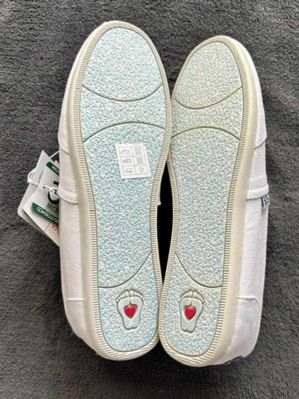 Skechers Bobs Plush Peace & Love Women's Shoes, White 8M - Picture 4 of 5